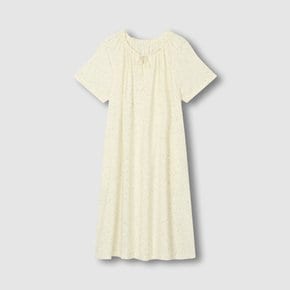 여 레이온 도트 반팔 파자마 원피스 (LIGHT YELLOW/ LIGHT MINT/ LIGHT NAVY/ LIGHT PINK)