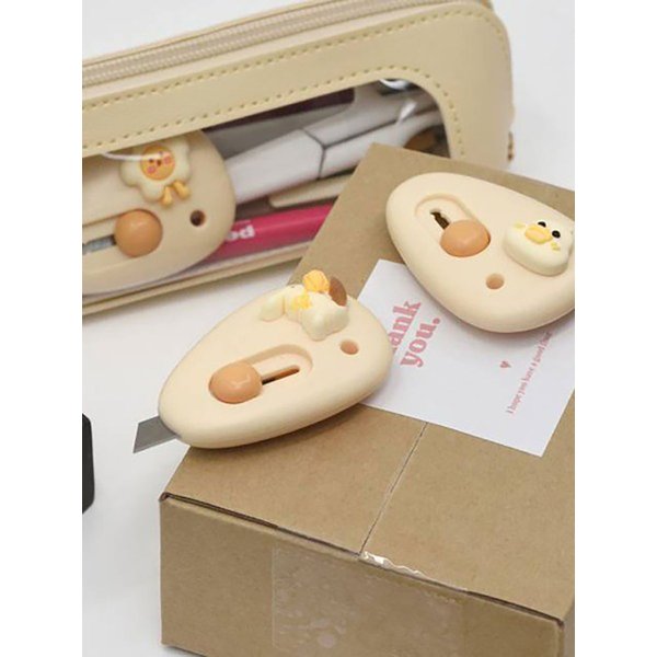 귀여운 미니 베이지 커터 언박싱 택배칼