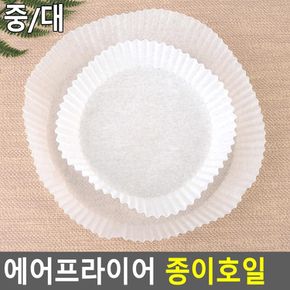 원형 접시형 종이호일 에어프라이어