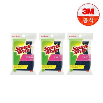 3M 항균 코팅용기용 수세미 1입흠집방지용 3개세트