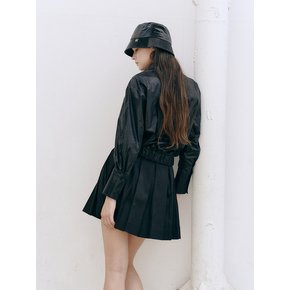 글로시 포켓 자켓_BLACK
