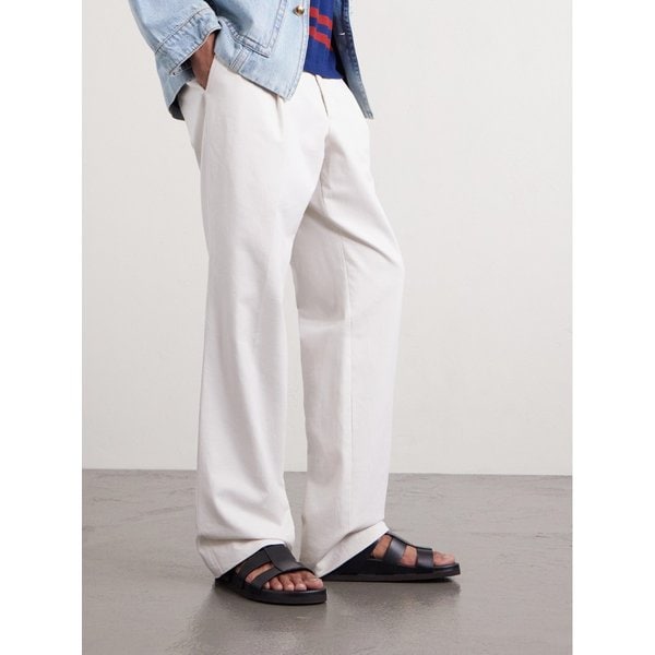 스터드쉴드 로고 장식 가죽 샌들 46376663163017208