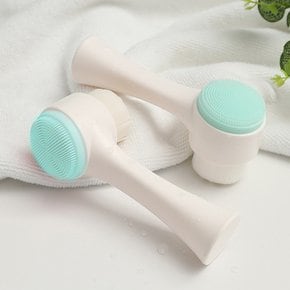 듀얼 초극세 모공 세안 브러쉬 실리콘 클렌징 페이스 솔 브러시 스탠딩 저자극 미세모 코칫솔