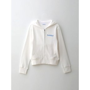 Bear Ear Zipup Crop Hoodie Ivory