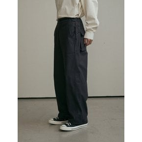 Side button b.d.u pants (aubergine)