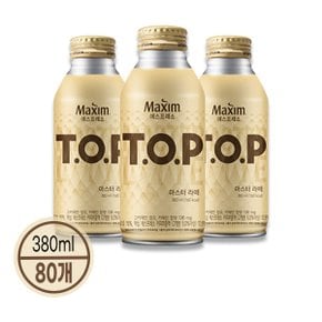 동서 맥심 에스프레소 TOP 마스터라떼 380ml 80개 캔커피 커피음료 부드러움 티오피