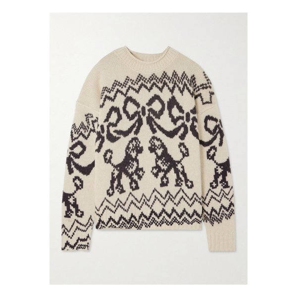 울 블렌드 자카드 스웨터 크림 1647597355986666