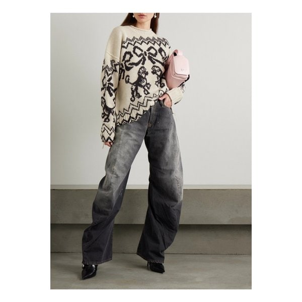 울 블렌드 자카드 스웨터 크림 1647597355986666