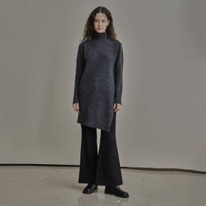 SIDE SLIT TURTLENECK_CHARCOAL