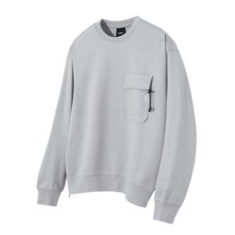  Edge Slit Pocket Sweatshirt (Light Grey) LSRSCTM108M