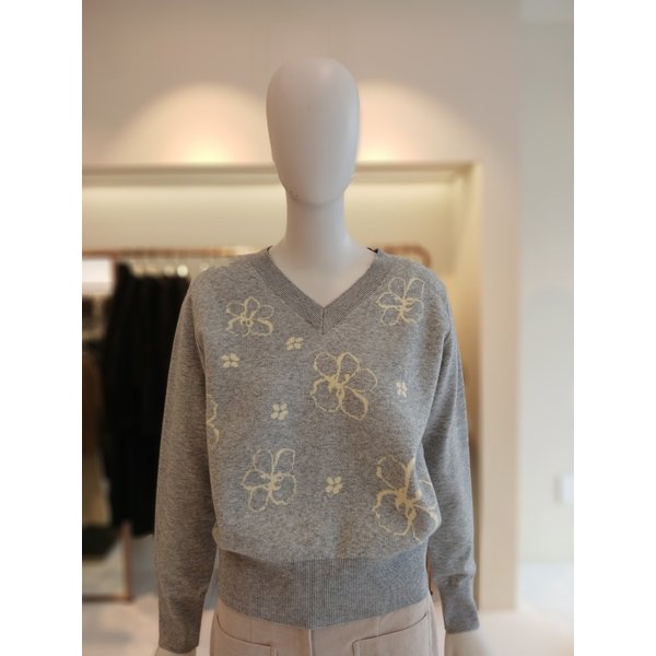 [여주점] 씨씨콜렉트 브이넥플라워패턴풀오버 E261ksk111