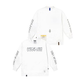 23 LETTER OVERSIZED LONG SLEEVES T-SHIRTS WHITE