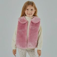 MOLLIOLLI CARA COLLAR ECO FUR KIDS VEST [2color]