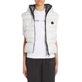 우먼 Moncler Weser 후드 다운 푸퍼 패딩 베스트 조끼 - 아이스 7877804