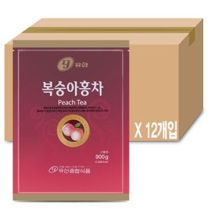 유안 복숭아홍차 자판기용 900gX12개 (1BOX)