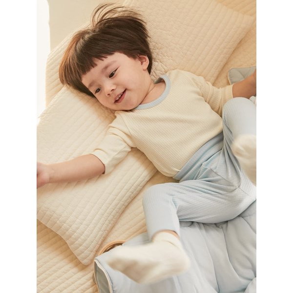 100수 누빔/인견 아기 뒹굴러베개 유아베개