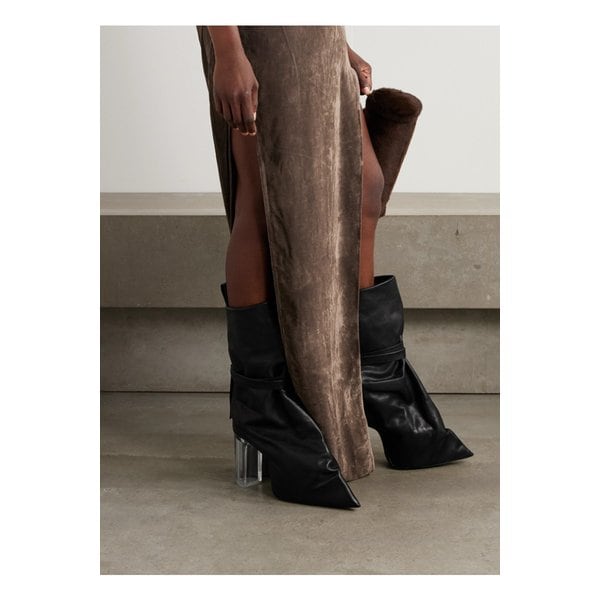 타이 타코 키스 가죽 앵클 부츠 블랙 46376663162926337