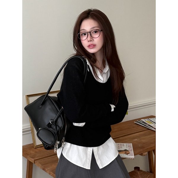 레이어드니트_Black