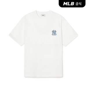 MLB [코리아공식]클래식 모노그램 빅럭스 반팔 티셔츠 NY (Ivory)