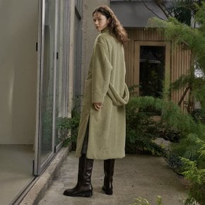 FAKE FUR LONG COAT_GREEN TEA