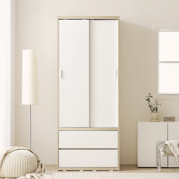 가구 레오 빅 키큰 수납 슬라이딩 서랍형 옷장 800