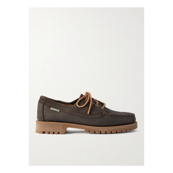 애스쿡 가죽 트리밍 왁스 스웨이드 보트 슈즈 브라운 46376663162884792