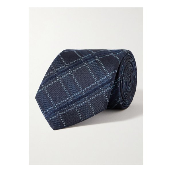 미스터 피 8cm 체크 실크 넥타이 46376663162901747