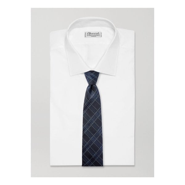 미스터 피 8cm 체크 실크 넥타이 46376663162901747