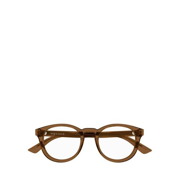 확대된 대표 알렉산더 맥퀸 안경 AM0514O 004 BROWN