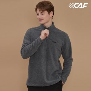 트래스패스 르까프 23FW 남성 하프 집업 플리스티셔츠 멜란지그레이