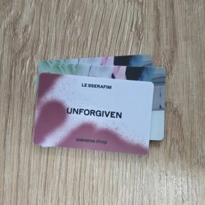 르세라핌 LE SSERAFIM 1st Studio Album UNFORGIVEN 위버스샵 특전 공식 단체 포토카드