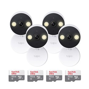 Tapo C120+512GB SD카드 4팩 실내 자취방 CCTV 홈캠 4세트