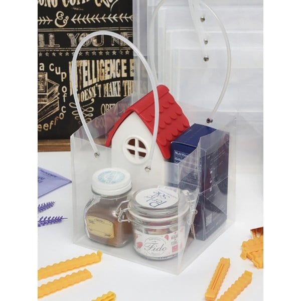 PVC 투명 클리어 쇼핑백 선물 포장백 22 X 22 X 22