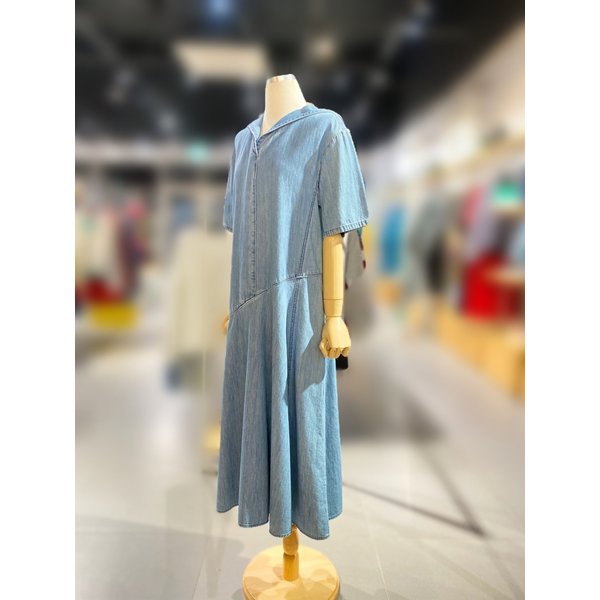 [여주점] 반팔 소매 해지 데님 원피스 (BAOP03511)