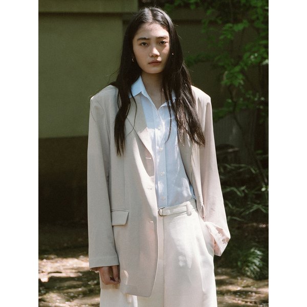 SIOT4143 에어리 썸머 블레이저_Light beige