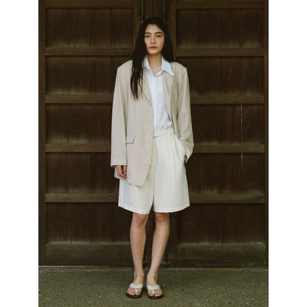 SIOT4143 에어리 썸머 블레이저_Light beige