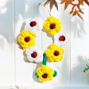 양말목 공예 가을 꽃 벽걸이 리스 환경구성 만들기 키트 / 환경판 수업교구 선물 DIY