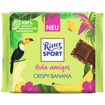  리터 Ritter 스포트 크리스피 바나나 초콜릿 100g