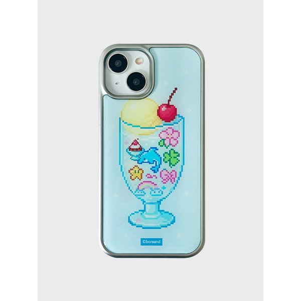 Retro ice cream soda Silver Epoxy case