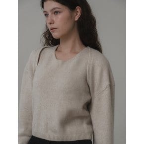 Rug knit bolero set (white sand)