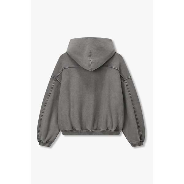 [UNISEX] 퍼프 로고 드롭 숄더 후디 집업 3625301003000