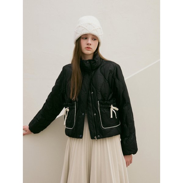 모크넥 퀼팅 텍스쳐 경량 구스다운 ES1TD101