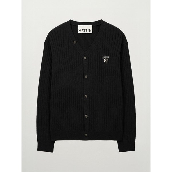 파로 린넨 가디건_블랙