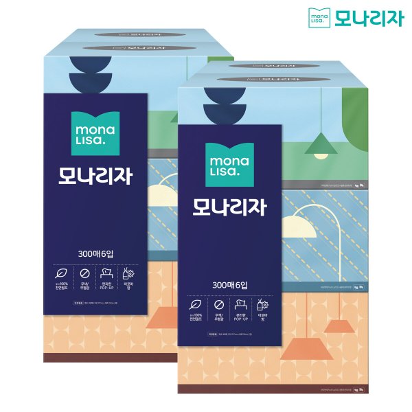 미용티슈 300매*6입 x 2팩