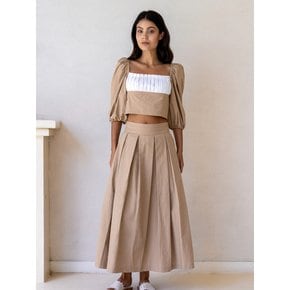 Isla Pleated Top + Skirt SET (2pcs) 3colors