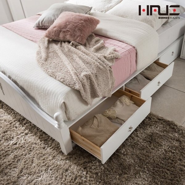 보루네오 엘리브 퓨어 서랍형 침대 프레임 퀸 sy357-1