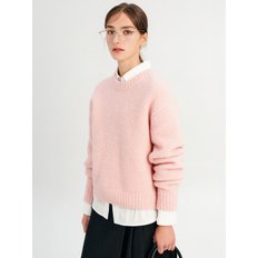 다니엘 부클 울 니트_핑크 / DANIELLE BOUCLE WOOL KNIT_PINK