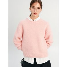 다니엘 부클 울 니트_핑크 / DANIELLE BOUCLE WOOL KNIT_PINK