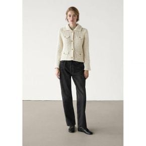 5572464 Massimo Dutti WITH POCKET DETAILS - Cardigan white