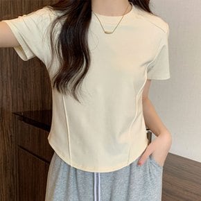 / NT661 심플 베이직 데일리 무지 반팔 티셔츠